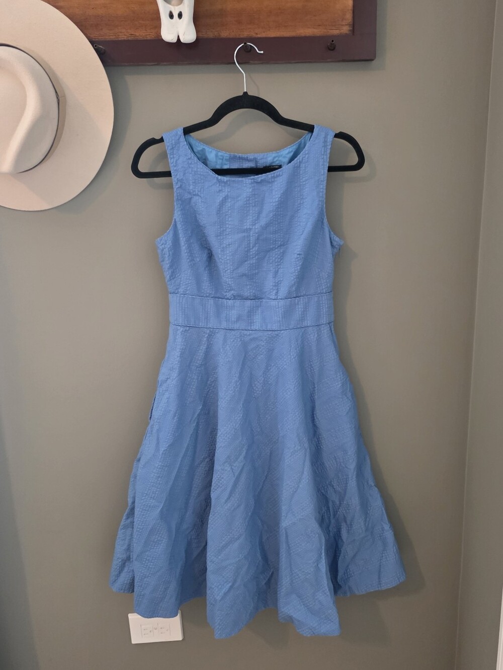 J. Crew Cotton Blue Dress Cottagecore Casual Twee